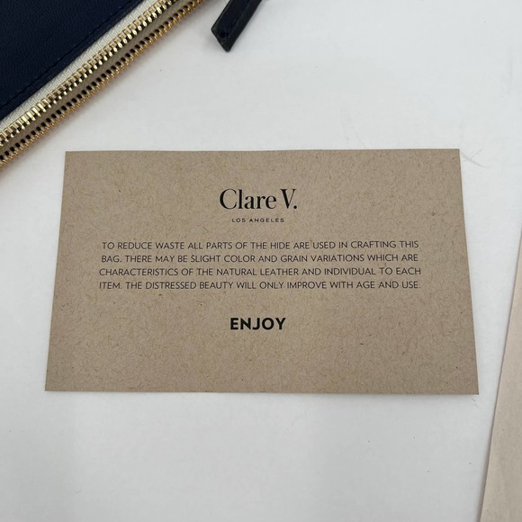 CLARE V ANTHROPOLOGIE Angular Pouch Clutch Leather Colorblock NWT - Picture 9 of 10
